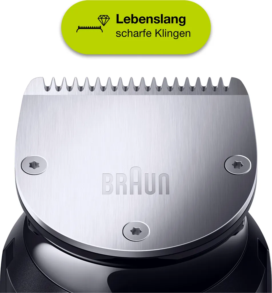 Braun BT7220 Herren-Barttrimmer Und Haarschneider, 39 Längeneinstellungen, Schwarz/grau-metallic 8 Braun BT7220 Herren-Barttrimmer Und Haarschneider, 39 Längeneinstellungen, Schwarz/grau-metallic – Bild 6
