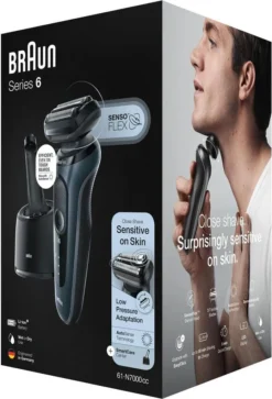 Braun Series 6 61-N7000cc, Folienschaber, Senso Flex, Tasten, Grau, LED, Akku -Körperpflege Store 0b8a91f0b66482525e7d49e5cb36437a