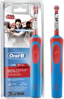Oral-B Elektrische Zahnbürste D100 Star Wars Wiederaufladbar, Für Kinder, Anzahl Der Zähneputzmodi 2, Rot