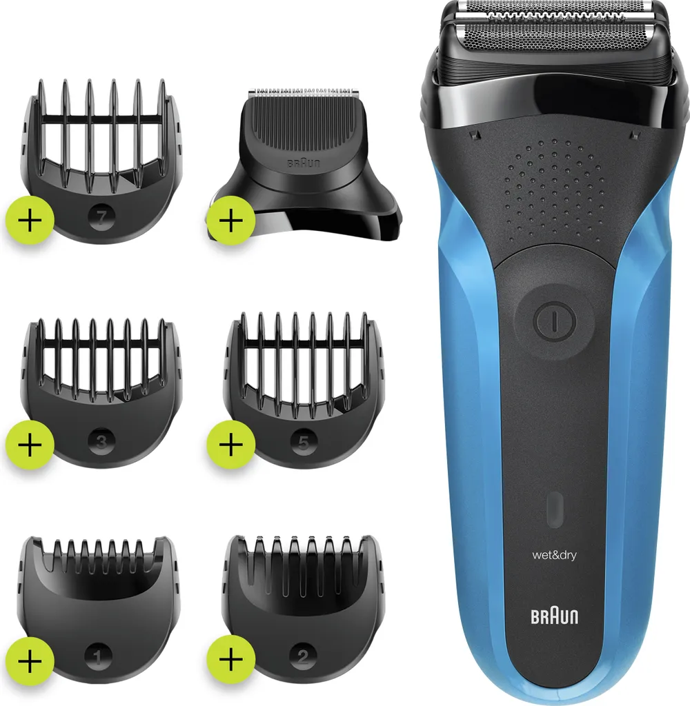 Braun Series 3 Shave&Style 310BT Elektrorasierer, Wet&Dry Rasierer Für Herren, Schwarz/blau 3 Braun Series 3 Shave&Style 310BT Elektrorasierer, Wet&Dry Rasierer Für Herren, Schwarz/blau