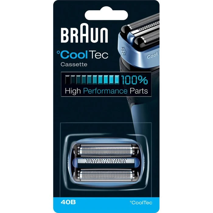 Braun Scherkopf 40B Kombipack, Blau, Für Braun Rasierer Series CoolTec 3 Braun Scherkopf 40B Kombipack, Blau, Für Braun Rasierer Series CoolTec