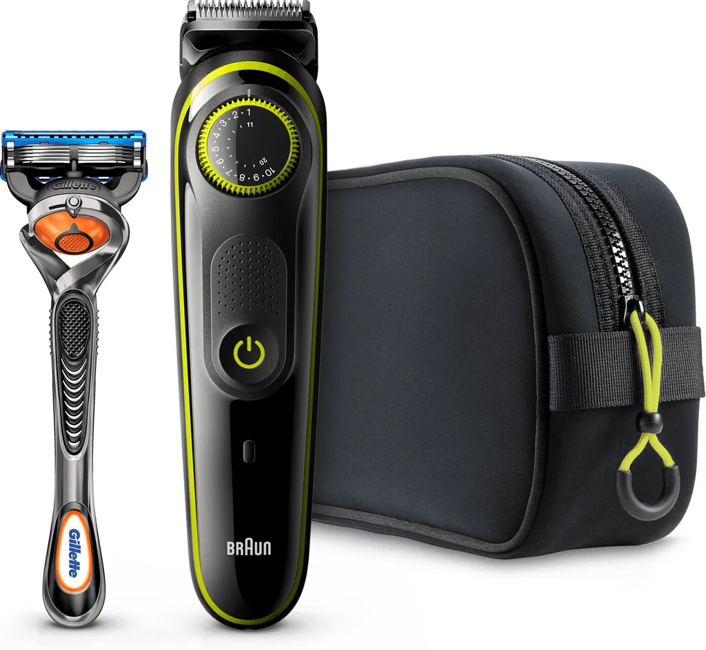 Braun BT3941 Barttrimmer Und Haarschneider Geschenkset - 39 Längeneinstellungen, Inkl. Kulturtasche, Schwarz/grün 3 Braun BT3941 Barttrimmer Und Haarschneider Geschenkset - 39 Längeneinstellungen, Inkl. Kulturtasche, Schwarz/grün
