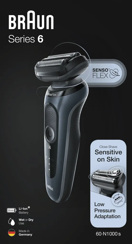 Braun Series 6 60-N1000s Elektrorasierer Für Herren, Grau 12 Braun Series 6 60-N1000s Elektrorasierer Für Herren, Grau – Bild 10
