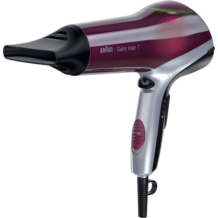 Braun Haartrockner Satin Hair 7 Colour, HD770, Ionen-Haartrockner, 2200 Watt, Rot / Silber 4 Braun Haartrockner Satin Hair 7 Colour, HD770, Ionen-Haartrockner, 2200 Watt, Rot / Silber – Bild 2