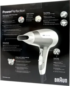 Braun HD 585 Satin Hair 5 PowerPerfection Haartrockner Mit Diffusor -Körperpflege Store 17ccf6956d1afa8dc335197472414e39