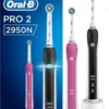 Oral-B PRO 2 2950N Doppelpack Elektrische Zahnbürste/Electric Toothbrush Mit Visueller Andruckkontrolle Für Extra Zahnfleischschutz, 2 Modi Inkl. Sensitiv, Timer, 2 Aufsteckbürsten, Schwarz & Pink -Körperpflege Store 1d532578408cb5640791a80b7602d501