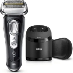Braun Series 9 9380cc Brauns Premium Elektrorasierer Mit 4+1 Scherkopf, Präzisionstrimmer, Reinigungs- Und Ladestation, Wet&Dry, Schwarz