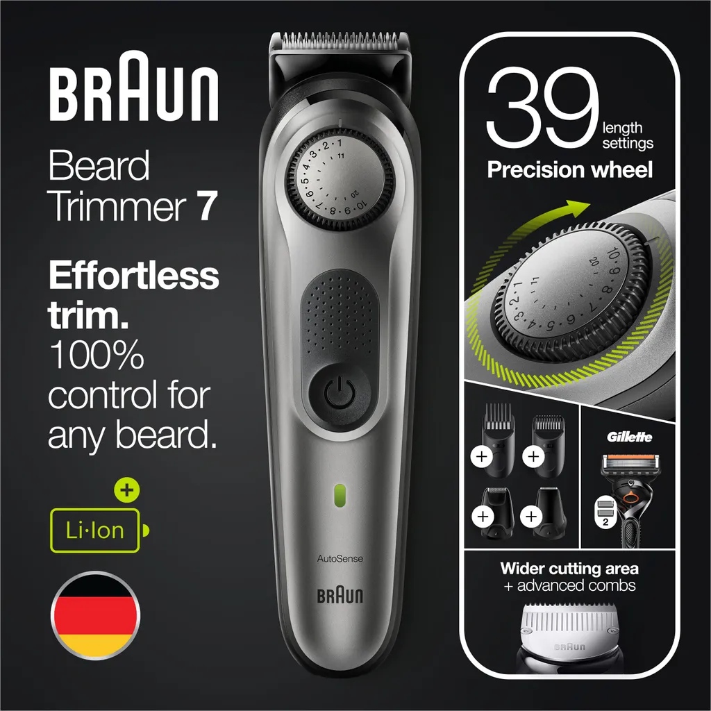 Braun Barttrimmer 7 BT7320, Barttrimmer Und Haarschneider Für Herren, Für Gesichts- Und Kopfhaare 3 Braun Barttrimmer 7 BT7320, Barttrimmer Und Haarschneider Für Herren, Für Gesichts- Und Kopfhaare