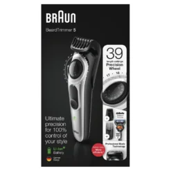 Braun Beard Trimmer/hair Clipper Men, Trimmer/hair Clipper, Incl. 3 Attachments & Shaver, 39 Length Settings, BT5265, Black/silver-metallic BT5265 Single -Körperpflege Store 2174b7c848a2839daed67485e2211cf4
