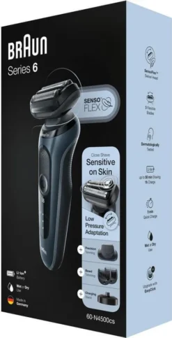 Braun Series 6 60-N4500cs Rasierer (100% Wasserdicht, Schnelllade-Funktion)