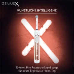 Braun Oral-B Genius X 20100S Elektrische Zahnbürste, Mit Künstlicher Intelligenz Und Premium Lade-Reise-Etui, Rose Gold -Körperpflege Store 23e44cb3a1fad9c0f63cb467d2fcb49e