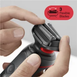 BRAUN Herrenrasierer Series 5 - 50-R1000s Schwarz/rot (wasserdicht, Dusche, Easy-Clean-System, Li-Ion, Schnell-Aufladung, Wet&dry) 22 BRAUN Herrenrasierer Series 5 - 50-R1000s Schwarz/rot (wasserdicht, Dusche, Easy-Clean-System, Li-Ion, Schnell-Aufladung, Wet&dry) -Körperpflege Store 2babf0029cc1257c61193cd45a1cb23f
