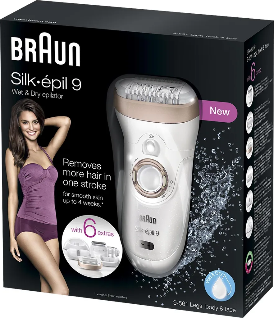 Braun Silk-épil 9 9-561 – Kabelloser Wet & Dry Epilierer/Epilation Mit 6 Extras 8 Braun Silk-épil 9 9-561 – Kabelloser Wet & Dry Epilierer/Epilation Mit 6 Extras – Bild 6