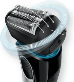 Braun Series 5 5145s Elektrischer Rasierer, Rasierapparat Wet Und Dry, Wiederaufladbarer Elektrorasierer, Schwarz/Blau/Chrom -Körperpflege Store 2c9e356d46bfa2599b931dfa1b972b71