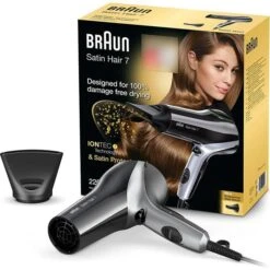 Braun Haartrockner Satin Hair 7 IonTec, HD710, Ionen-Haartrockner, 2200 Watt, Schwarz
