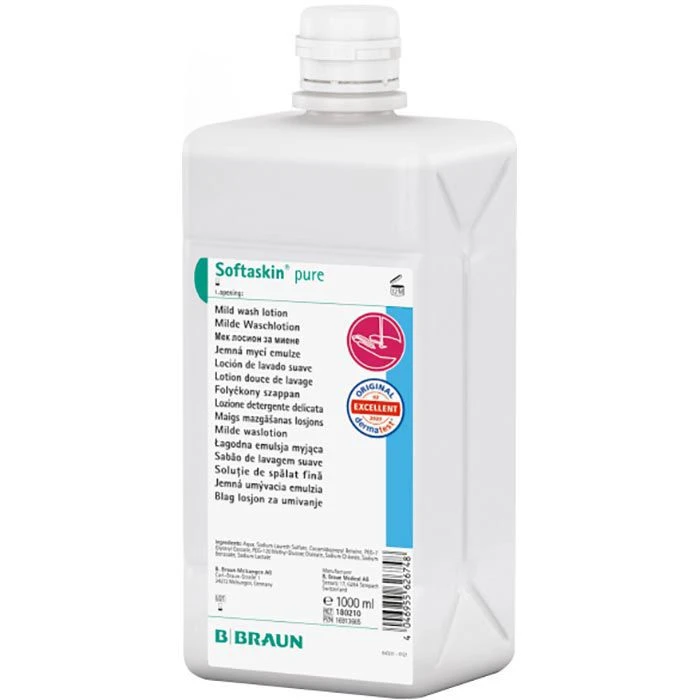 B.Braun Seife Softaskin Pure Milde Waschlotion, Spenderflasche, Parfümfrei PH-hautneutral, 1 Liter 3 B.Braun Seife Softaskin Pure Milde Waschlotion, Spenderflasche, Parfümfrei PH-hautneutral, 1 Liter