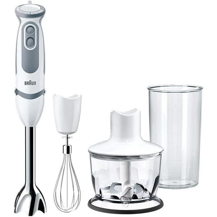 Braun Stabmixer MultiQuick 5 Vario, MQ 5235 WH, Set, Edelstahl, 1000 Watt, Weiß / Grau 3 Braun Stabmixer MultiQuick 5 Vario, MQ 5235 WH, Set, Edelstahl, 1000 Watt, Weiß / Grau