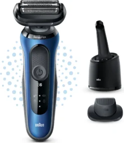 Braun Elektrischer Rasierer - Series 6 - 61-B7200cc + Präzisionsaufsatz & Reinigungsstation - Blau & Schwarz 21 Braun Elektrischer Rasierer - Series 6 - 61-B7200cc + Präzisionsaufsatz & Reinigungsstation - Blau & Schwarz -Körperpflege Store 3960e3a45ffe540d59a981565f799e3d