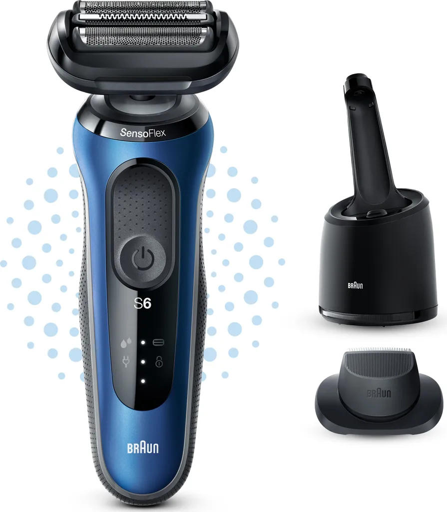 Braun Elektrischer Rasierer - Series 6 - 61-B7200cc + Präzisionsaufsatz & Reinigungsstation - Blau & Schwarz 5 Braun Elektrischer Rasierer - Series 6 - 61-B7200cc + Präzisionsaufsatz & Reinigungsstation - Blau & Schwarz – Bild 3