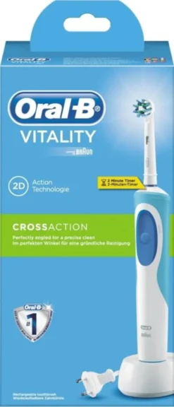 Oral-B Vitality Cross Action | Timer | Gewinkelte Borsten | Effiziente Plaqueentfernung