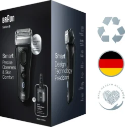 Braun Series 8 8460cc Elektrorasierer Für Herren, 3+1 Scherkopf Mit Präzisionstrimmer, Sonic-Technologie Und 40°-Kopf Mit Konturenanpassung, Wet & Dry -Körperpflege Store 3d0f79ade6b377cbd6992bcc6d0ff5bc