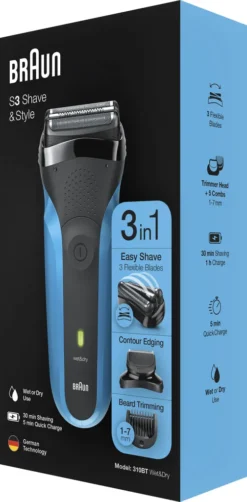 Braun Series 3 Shave&Style 310BT Elektrorasierer, Wet&Dry Rasierer Für Herren, Schwarz/blau 21 Braun Series 3 Shave&Style 310BT Elektrorasierer, Wet&Dry Rasierer Für Herren, Schwarz/blau -Körperpflege Store 42793ee05999e50d4fccfa14acdc19c4