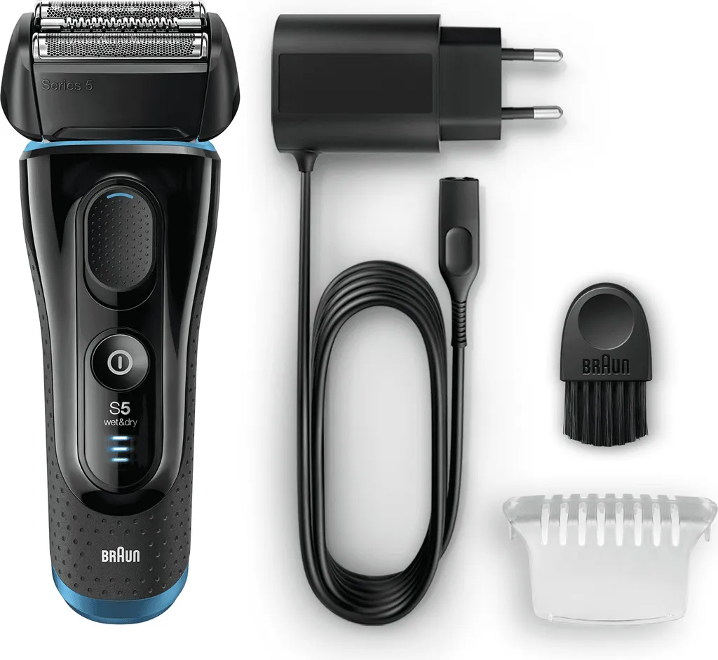 Braun Series 5 5140s Elektrischer Rasierer, Rasierapparat Wet Und Dry, Wiederaufladbarer Elektrorasierer, Schwarz/Blau 6 Braun Series 5 5140s Elektrischer Rasierer, Rasierapparat Wet Und Dry, Wiederaufladbarer Elektrorasierer, Schwarz/Blau – Bild 4