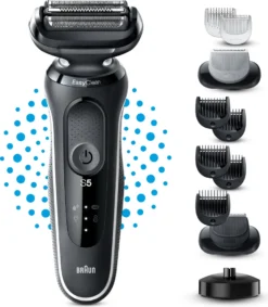 Braun Elektrischer Rasierer - Series 5 - 51-W4650cs + 2 Aufsätze & Ladestation - Schwarz & Weiß -Körperpflege Store 4632cbd13bc631c251c13fd100872205