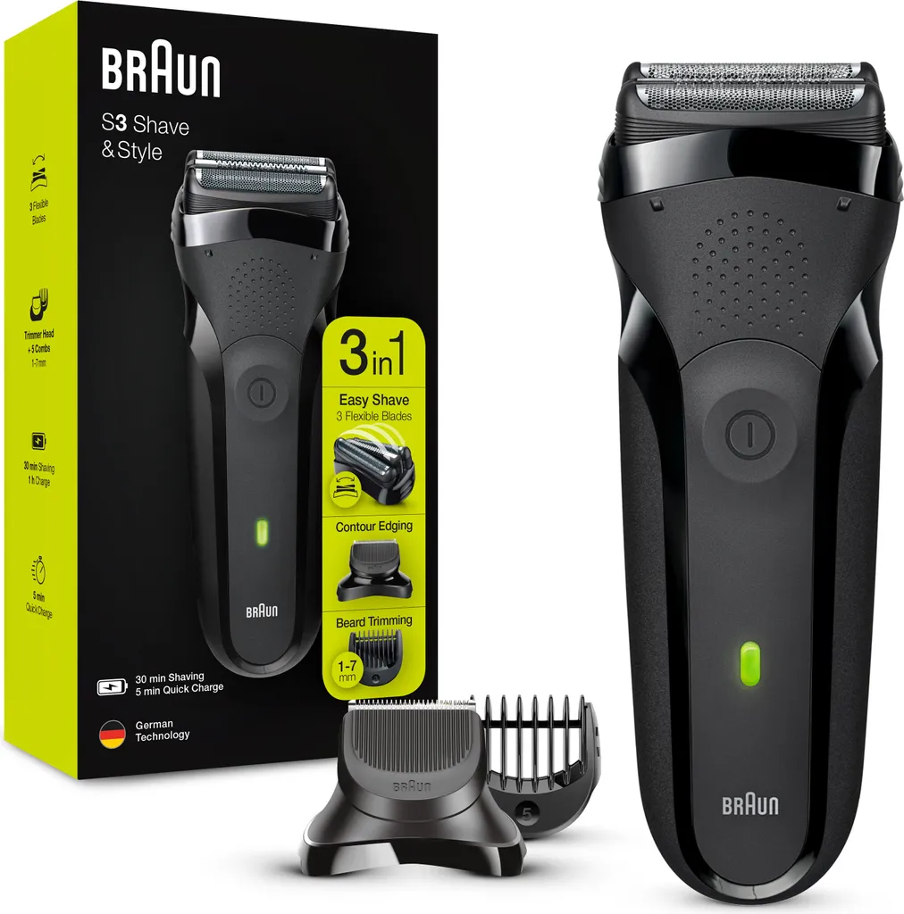 Braun Series 3 Shave&Style 300BT Elektrorasierer, Rasierer Für Herren, Schwarz 4 Braun Series 3 Shave&Style 300BT Elektrorasierer, Rasierer Für Herren, Schwarz – Bild 2