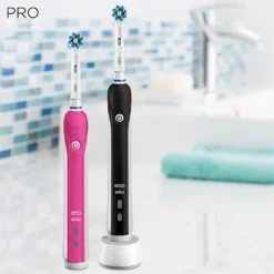 Oral-B PRO 2 2950N Doppelpack Elektrische Zahnbürste/Electric Toothbrush Mit Visueller Andruckkontrolle Für Extra Zahnfleischschutz, 2 Modi Inkl. Sensitiv, Timer, 2 Aufsteckbürsten, Schwarz & Pink -Körperpflege Store 4867c42bb964ac59057225119e1f0fb2