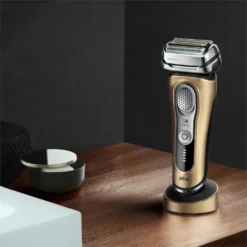 Braun Series 9 9399s + Elektrischer Rasierer Mit 20% Längerer Akku-Laufzeit, Premium Edition In Gold, Ladestation, Leder-Etui, Wet&Dry Elektrorasierer -Körperpflege Store 4993f4c03bd1323dbd39c4f620d90942