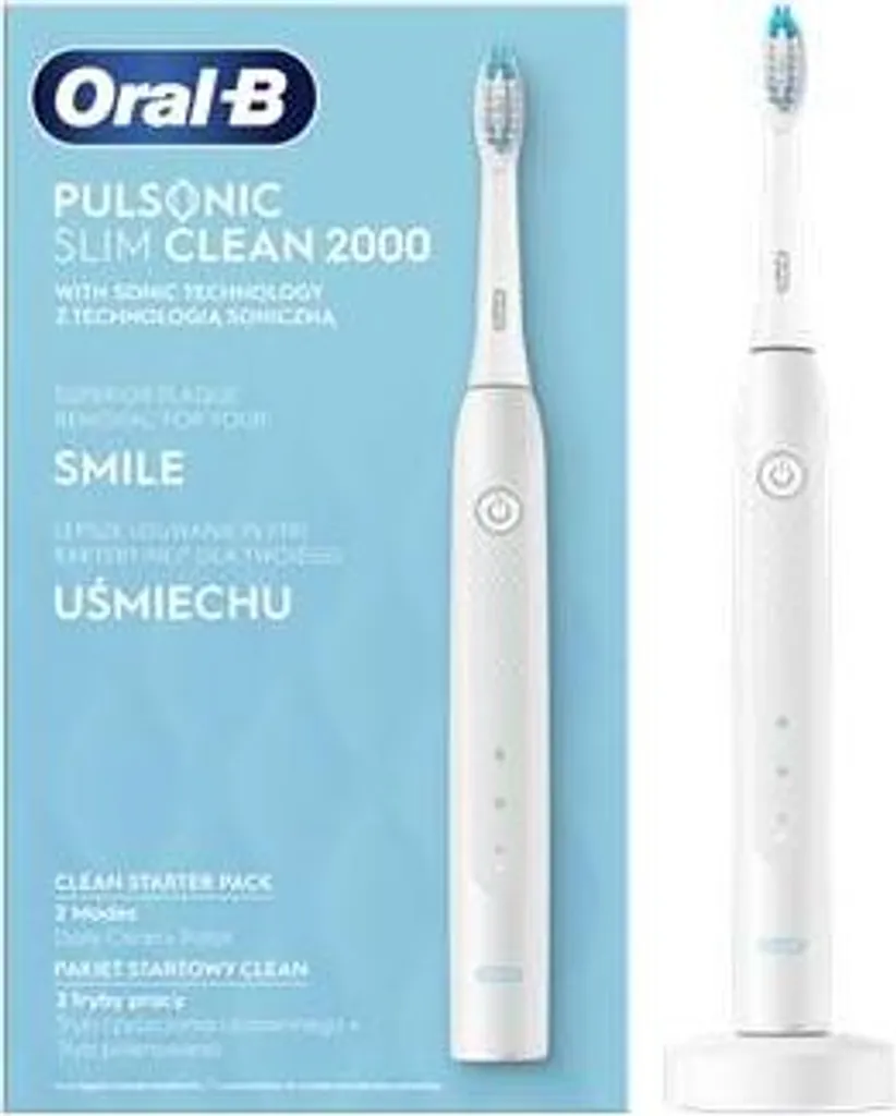 Oral-B Elektrische Zahnbürste Pulsonic 2000 Wiederaufladbar, Für Erwachsene, Anzahl Der Enthaltenen Bürstenköpfe 1, Anzahl Der Zähneputzmodi 2, Schalltechnologie, Weiß 5 Oral-B Elektrische Zahnbürste Pulsonic 2000 Wiederaufladbar, Für Erwachsene, Anzahl Der Enthaltenen Bürstenköpfe 1, Anzahl Der Zähneputzmodi 2, Schalltechnologie, Weiß – Bild 3