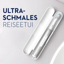 Oral-B Pulsonic Slim Luxe 4500 Elektrische Schallzahnbürste Für Gesünderes Zahnfleisch In 4 Wochen, Mit Sensitiv-Programm, Premium Reise-Etui, Platin -Körperpflege Store 50f78c17f8e647a146d69be9e33e3c7b