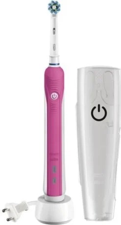 Oral-B Pro 1, 750 Elektrische Zahnbürste Reise-Etui Pink -Körperpflege Store 53718ce02ac922bcc9b2ba3b6fa8b3d5