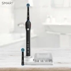 Oral-B Smart 4 4000N CrossAction Elektrische Zahnbürste, Schwarz -Körperpflege Store 53a1a313ecaa5c6f0a73d808abdfa4ba