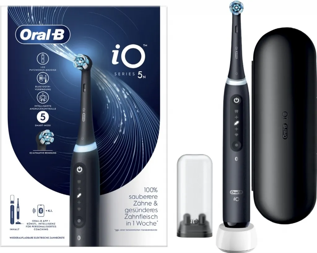 Oral-B Elektrische Zahnbürste - IO Series 5 + Reiseetui - Matt Black 3 Oral-B Elektrische Zahnbürste - IO Series 5 + Reiseetui - Matt Black