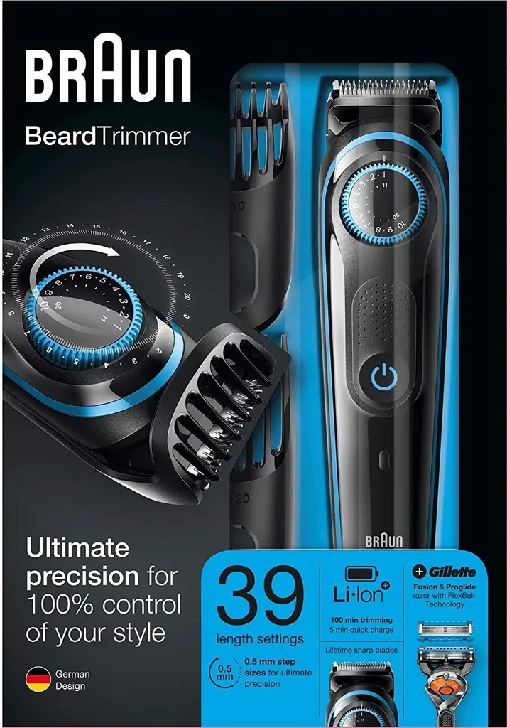 BRAUN BARBAR MOWER BT5040-Leistungsstarke Und Langlebige Klingen-2 Schuhe Von 0,5 Bis 20 Mm-39 Längeneinstellungen-Motor-Autosensing 3 BRAUN BARBAR MOWER BT5040-Leistungsstarke Und Langlebige Klingen-2 Schuhe Von 0,5 Bis 20 Mm-39 Längeneinstellungen-Motor-Autosensing