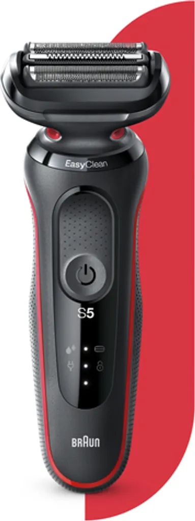 BRAUN Herrenrasierer Series 5 - 50-R1000s Schwarz/rot (wasserdicht, Dusche, Easy-Clean-System, Li-Ion, Schnell-Aufladung, Wet&dry) 9 BRAUN Herrenrasierer Series 5 - 50-R1000s Schwarz/rot (wasserdicht, Dusche, Easy-Clean-System, Li-Ion, Schnell-Aufladung, Wet&dry) – Bild 7