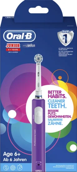 Oral-B Junior Elektrische Zahnbürste, Für Kinder Ab 6 Jahren, Lila -Körperpflege Store 5f49a18455bb438aa35c71d169d08efa