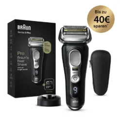 Braun Elektrischer Rasierer - Series 9 - 9410s Wet&dry - Schwarz Matt -Körperpflege Store 6189fba19a238b10240fc9ee65afa612