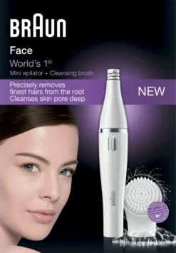 Braun Face 810 Gesichtsepilierer Und Gesichtsreinigungsbürste Mit Zusätzlicher Batterie -Körperpflege Store 64c4c0e0e6c16c00cdb04c7439534cdb