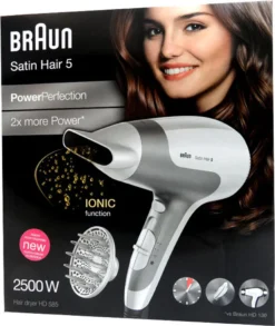 Braun HD 585 Satin Hair 5 PowerPerfection Haartrockner Mit Diffusor -Körperpflege Store 65cc7c5ffce862141cbe4e41635e488b