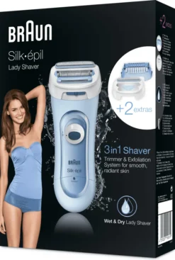 Braun Silk-épil Lady Shaver 5-160 In Blau – 3-In-1 Wet&Dry Elektrischer Rasierer, Trimmer- Und Peeling-System -Körperpflege Store 693b34cbff2942741b1d5fa5d71733ea