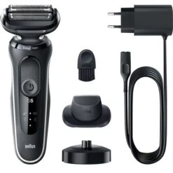 Braun Elektrorasierer Series 5 51-W4200cs, Weiß, Wet & Dry, Mit EasyClick-Trimmer Und Ladestation -Körperpflege Store 6a5a1110f3a1b74b62ddfe62f861768b5a46d16c elektrorasierer braun series 5 51 w4200cs weiss