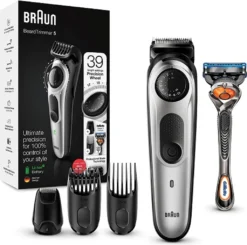 Braun Beard Trimmer/hair Clipper Men, Trimmer/hair Clipper, Incl. 3 Attachments & Shaver, 39 Length Settings, BT5265, Black/silver-metallic BT5265 Single -Körperpflege Store 6acb100dcb37121f9e0523766edb44bd
