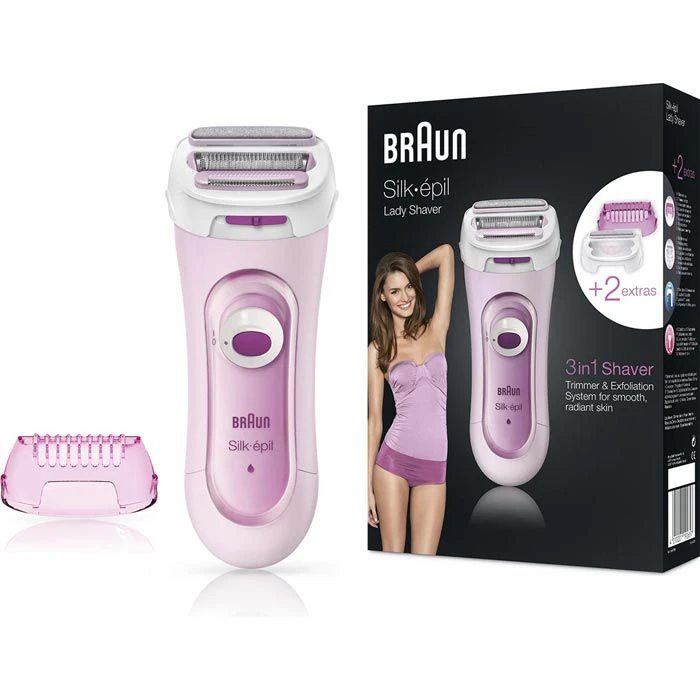 Braun Rasierer Silk-epil Lady Shaver 5360, Rosa, Für Frauen, Trockenrasierer, Inkl. Peeling-Aufsatz 7 Braun Rasierer Silk-epil Lady Shaver 5360, Rosa, Für Frauen, Trockenrasierer, Inkl. Peeling-Aufsatz – Bild 5