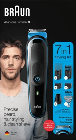 Braun MGK 3242 MultiGroomingKit Bartschneider Schwarz/blau -Körperpflege Store 6e06484346a215118d2e012de344d289