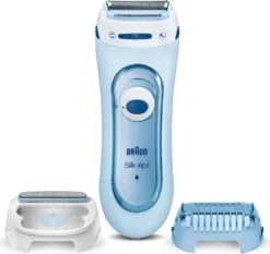 Braun Silk-épil Lady Shaver 5-160 In Blau – 3-In-1 Wet&Dry Elektrischer Rasierer, Trimmer- Und Peeling-System