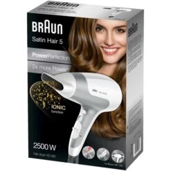 Braun Haartrockner Satin Hair 5 Power Perfection, HD580, Ionen-Haartrockner, 2500 Watt, Weiß/silber -Körperpflege Store 784d8901edf7fe838108906c2f9835bb4c8ff9c8 haartrockner braun satin hair 5 power perfection