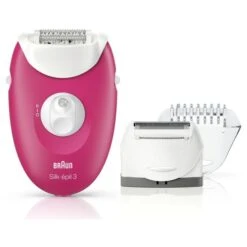 Braun Epilierer Silk-epil 3 SE 3-410, Mit 2 Extras, Himbeere/weiß, Inkl. Rasieraufsatz -Körperpflege Store 793c4004650a84cb6946b8f6a9aef9f48f6384fc epilierer braun silk epil 3 se 3 410